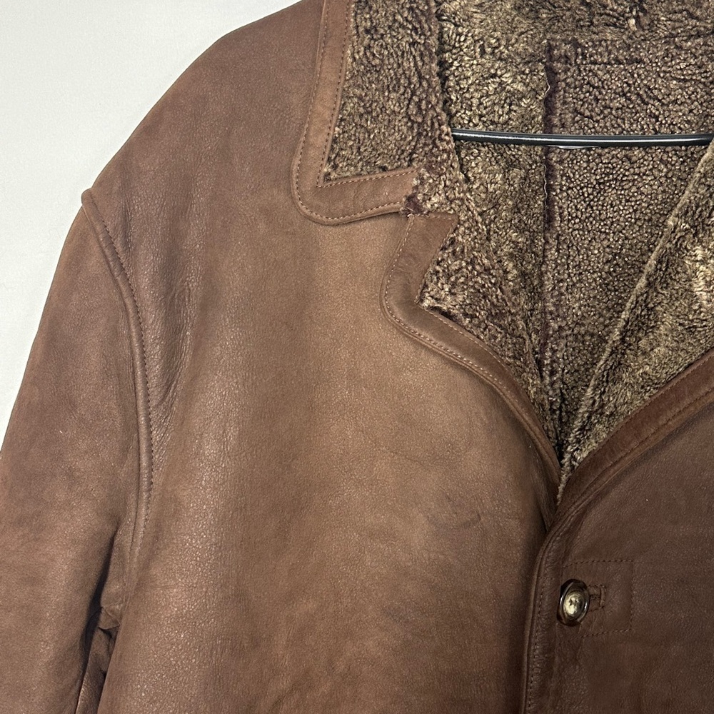 #2644 vintage leather mens jacket Made by PIEL Juan Pina size 52 - Picture 2 of 16